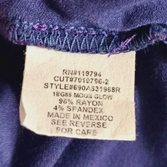 One World, Large, Butterfly Print Wrap, Ruched Sleeves, Blue/Purple/Maroon, Boho - Picture 15 of 16